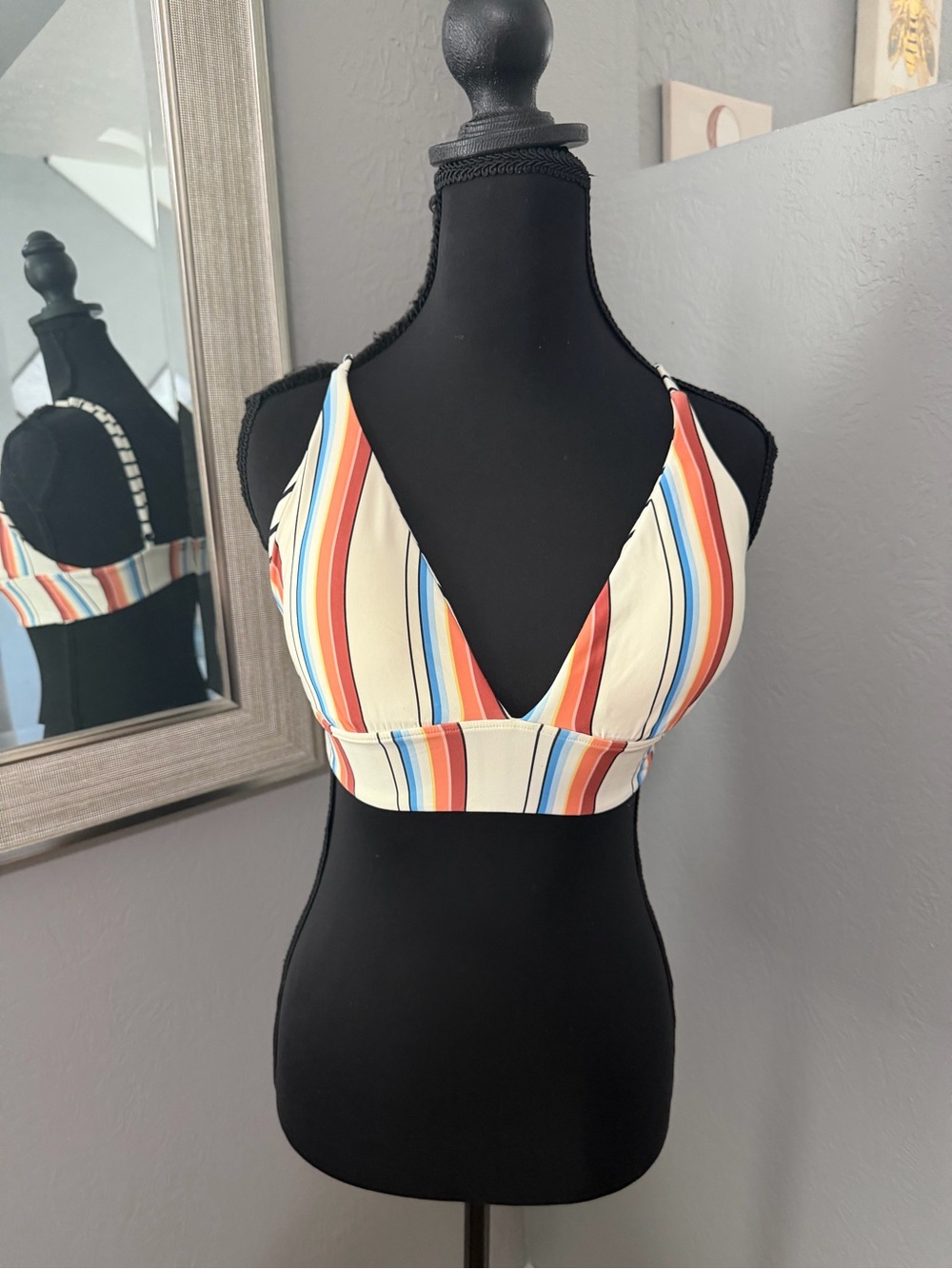 Billabong Hidden Sun Reversible Swim Bikini Top Surf Boho Size Small - Picture 2 of 7